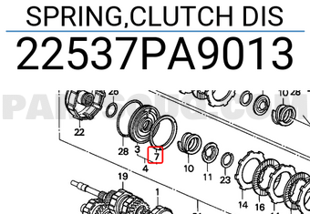 Honda 22537PA9013 SPRING,CLUTCH DIS