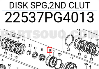 Honda 22537PG4013 DISK SPG,2ND CLUT