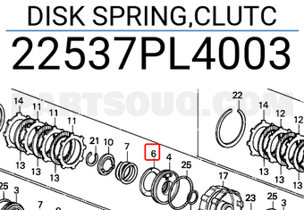 Honda 22537PL4003 DISK SPRING,CLUTC