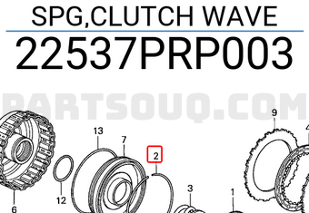Honda 22537PRP003 SPG,CLUTCH WAVE