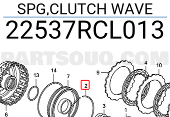 Honda 22537RCL013 SPG,CLUTCH WAVE
