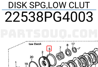 Honda 22538PG4003 DISK SPG,LOW CLUT