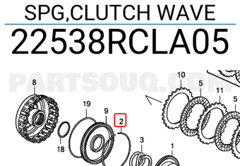 Honda 22538RCLA05 SPG,CLUTCH WAVE