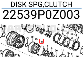 Honda 22539P0Z003 DISK SPG,CLUTCH