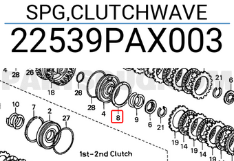 Honda 22539PAX003 SPG,CLUTCHWAVE