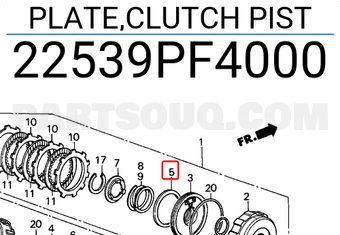 Honda 22539PF4000 PLATE,CLUTCH PIST