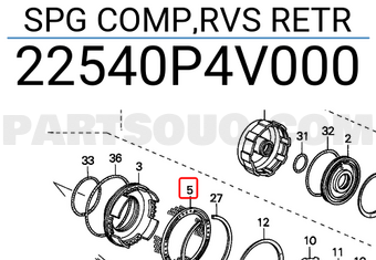 Honda 22540P4V000 SPG COMP,RVS RETR