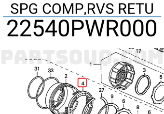 Honda 22540PWR000 SPG COMP,RVS RETU