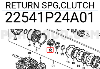 Honda 22541P24A01 RETURN SPG,CLUTCH