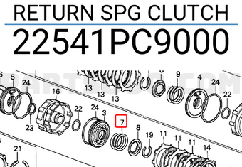 Honda 22541PC9000 RETURN SPG CLUTCH
