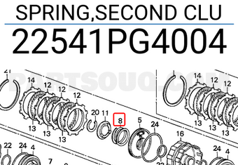 Honda 22541PG4004 SPRING,SECOND CLU