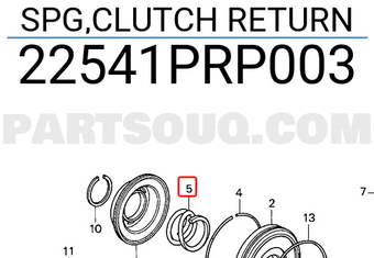 Honda 22541PRP003 SPG,CLUTCH RETURN