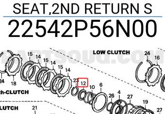 Honda 22542P56N00 SEAT,2ND RETURN S