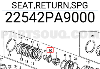Honda 22542PA9000 SEAT,RETURN,SPG