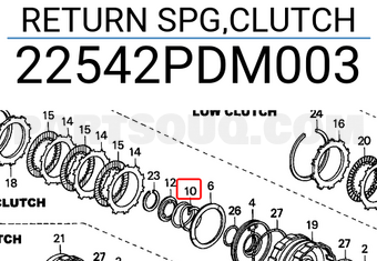 Honda 22542PDM003 RETURN SPG,CLUTCH