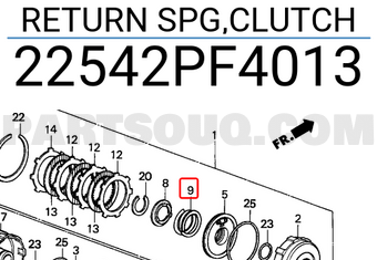 Honda 22542PF4013 RETURN SPG,CLUTCH