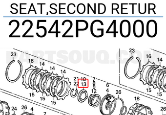 Honda 22542PG4000 SEAT,SECOND RETUR