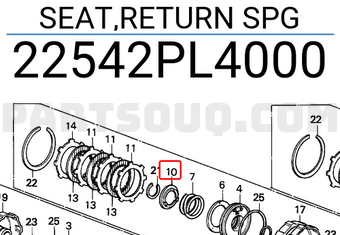 Honda 22542PL4000 SEAT,RETURN SPG