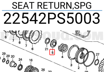 Honda 22542PS5003 SEAT RETURN,SPG