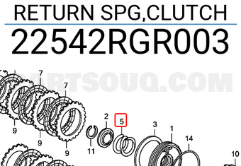 Honda 22542RGR003 RETURN SPG,CLUTCH