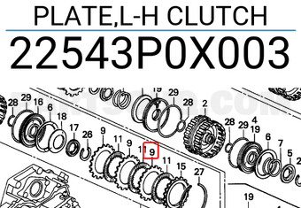 Honda 22543P0X003 PLATE,L-H CLUTCH