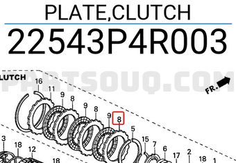Honda 22543P4R003 PLATE,CLUTCH