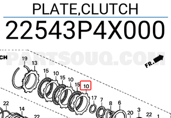 Honda 22543P4X000 PLATE,CLUTCH