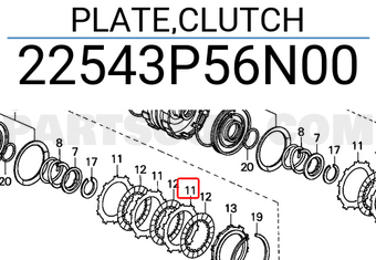 Honda 22543P56N00 PLATE,CLUTCH