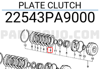 Honda 22543PA9000 PLATE CLUTCH