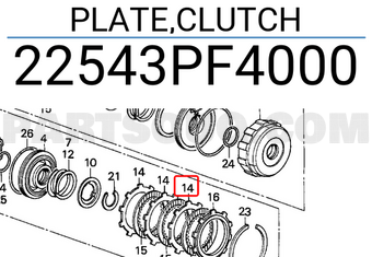 Honda 22543PF4000 PLATE,CLUTCH
