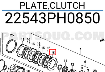Honda 22543PH0850 PLATE,CLUTCH
