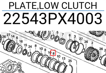 Honda 22543PX4003 PLATE,LOW CLUTCH