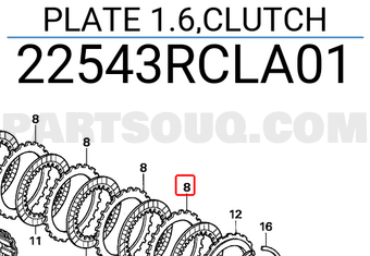 Honda 22543RCLA01 PLATE 1.6,CLUTCH