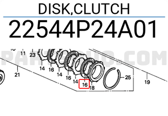 Honda 22544P24A01 DISK,CLUTCH