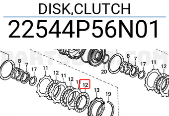 Honda 22544P56N01 DISK,CLUTCH