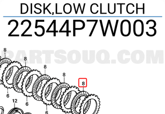 Honda 22544P7W003 DISK,LOW CLUTCH