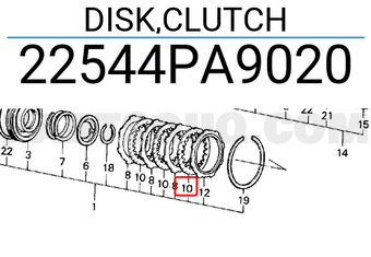 Honda 22544PA9020 DISK,CLUTCH