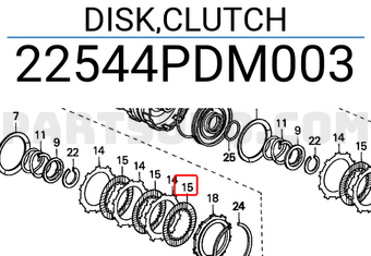 Honda 22544PDM003 DISK,CLUTCH