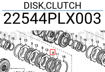 Honda 22544PLX003 DISK,CLUTCH