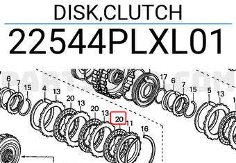 Honda 22544PLXL01 DISK,CLUTCH