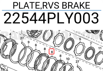 Honda 22544PLY003 PLATE,RVS BRAKE
