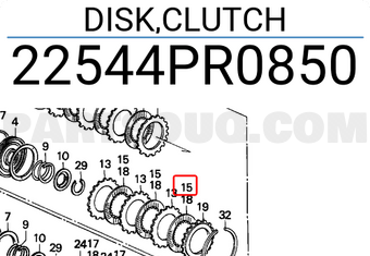 Honda 22544PR0850 DISK,CLUTCH