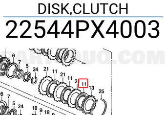 Honda 22544PX4003 DISK,CLUTCH