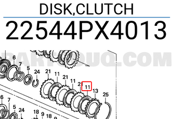 Honda 22544PX4013 DISK,CLUTCH