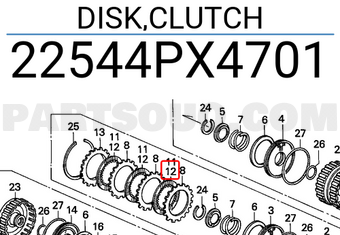 Honda 22544PX4701 DISK,CLUTCH