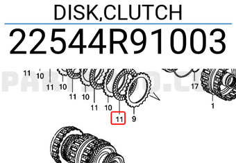 Honda 22544R91003 DISK,CLUTCH