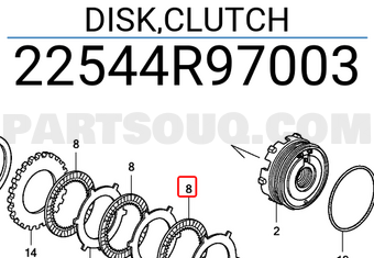 Honda 22544R97003 DISK,CLUTCH