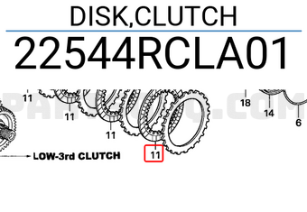 Honda 22544RCLA01 DISK,CLUTCH