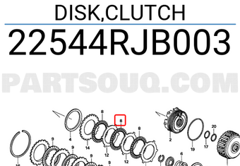 Honda 22544RJB003 DISK,CLUTCH