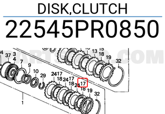 Honda 22545PR0850 DISK,CLUTCH